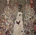 Garten mit Hähne Gustav Klimt